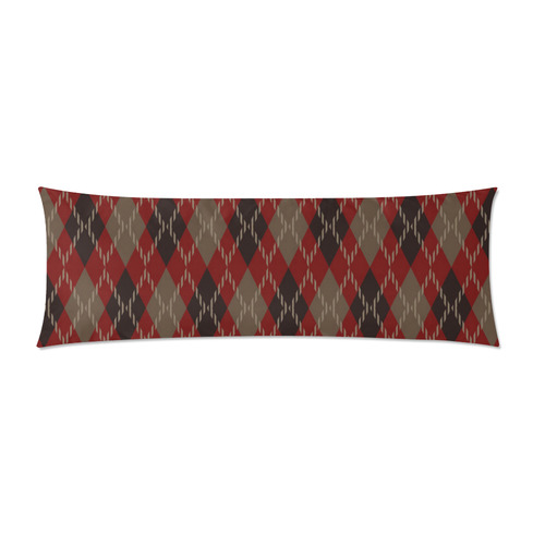 red beige 2 Custom Zippered Pillow Case 21"x60"(Two Sides)