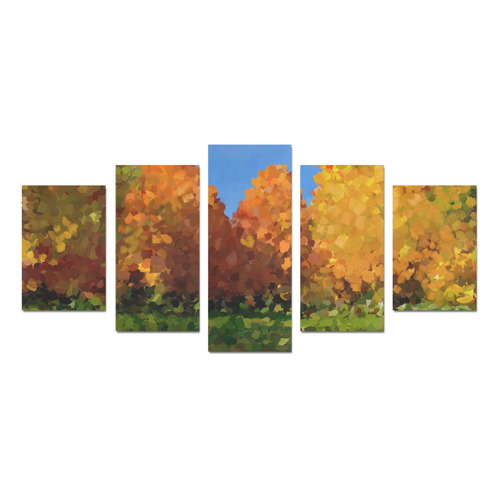 Park, oil painting, landscape Canvas Print Sets D (No Frame)