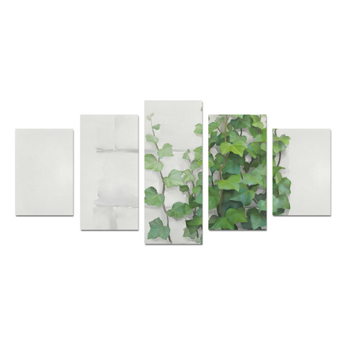 Watercolor Vines, climbing plant watercolor Canvas Print Sets D (No Frame)