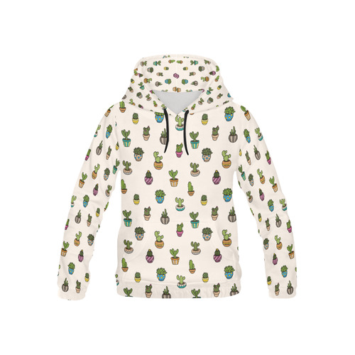 Childrens Cactus Hoodie All Over Print Hoodie for Kid (USA Size) (Model H13)