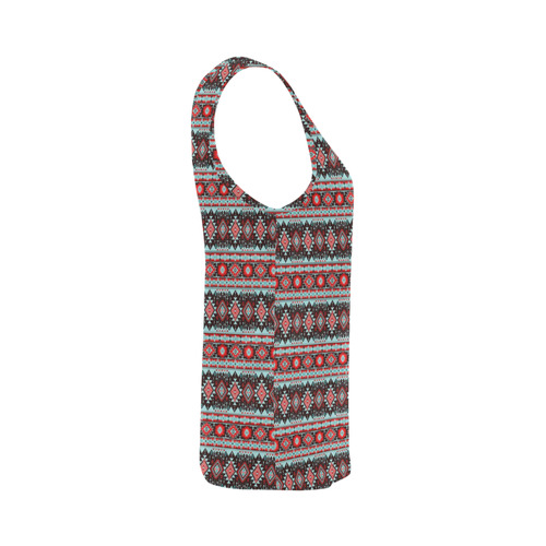 fancy tribal border pattern 17F by JamColors All Over Print Tank Top for Women (Model T43)