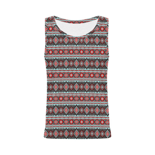 fancy tribal border pattern 17F by JamColors All Over Print Tank Top for Women (Model T43)