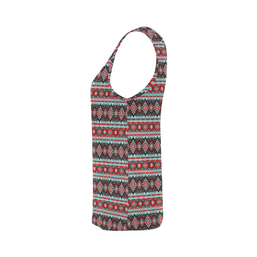 fancy tribal border pattern 17F by JamColors All Over Print Tank Top for Women (Model T43)