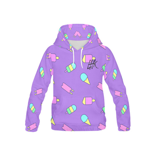 Kids Ice Cream Again LHK Hoodie All Over Print Hoodie for Kid (USA Size) (Model H13)