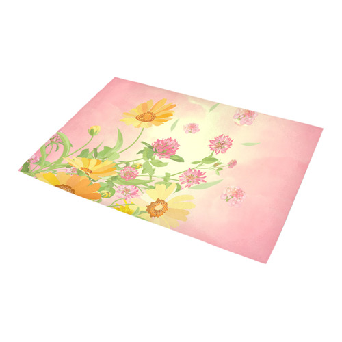 Wonderful flowers, soft colors Azalea Doormat 24" x 16" (Sponge Material)