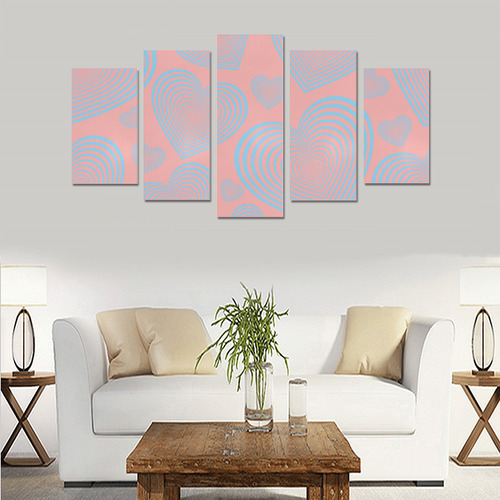 Abstract Heart wall Canvas Canvas Print Sets A (No Frame)