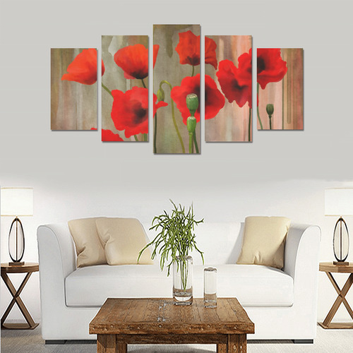 Poppies Canvas Print Sets A (No Frame)