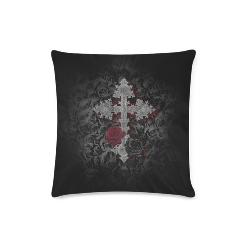 Gothic Cross Custom Zippered Pillow Case 16"x16"(Twin Sides)
