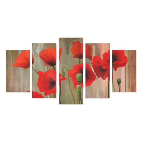 Poppies Canvas Print Sets A (No Frame)