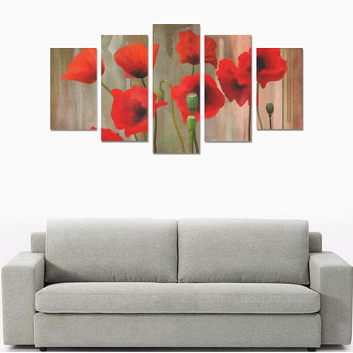 Poppies Canvas Print Sets A (No Frame)