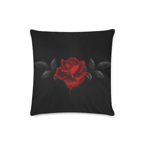 Dark Gothic Rose Custom Zippered Pillow Case 16"x16"(Twin Sides)