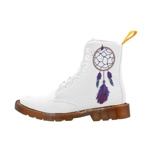 Purple Blue Dreamcatcher Boho Ethnic Martin Boots For Women Model 1203H