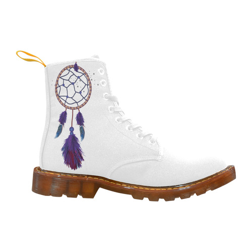 Purple Blue Dreamcatcher Boho Ethnic Martin Boots For Women Model 1203H