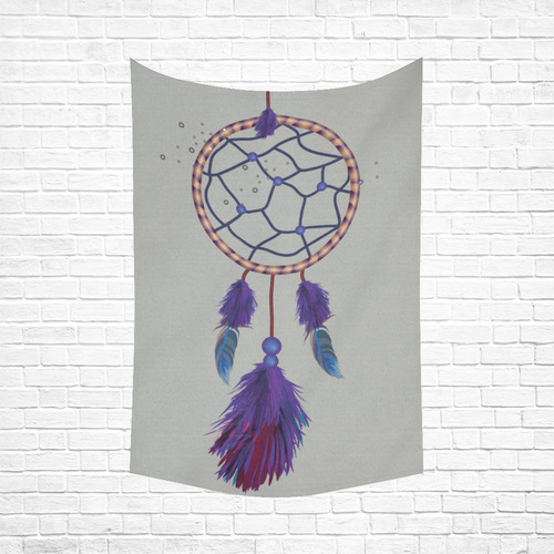 Purple Blue Dreamcatcher Boho Ethnic Cotton Linen Wall Tapestry 60"x 90"