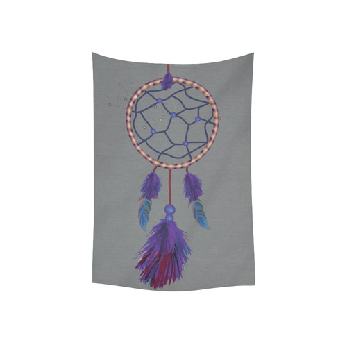 Purple Blue Dreamcatcher Boho Ethnic Cotton Linen Wall Tapestry 40"x 60"