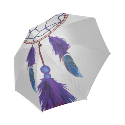 Purple Blue Dreamcatcher Boho Ethnic Foldable Umbrella (Model U01)