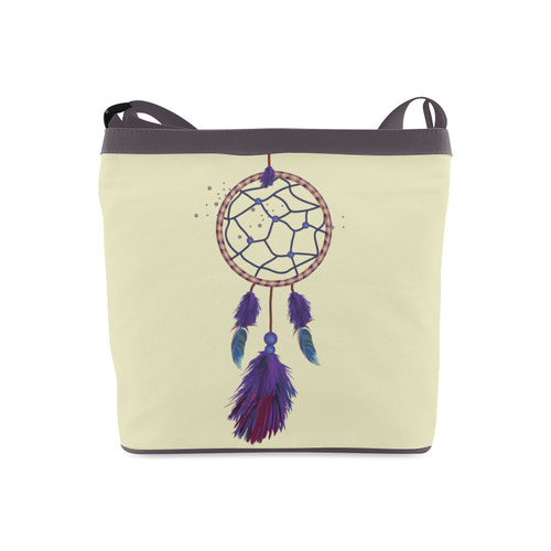 Purple Blue Dreamcatcher Boho Ethnic Crossbody Bags (Model 1613)