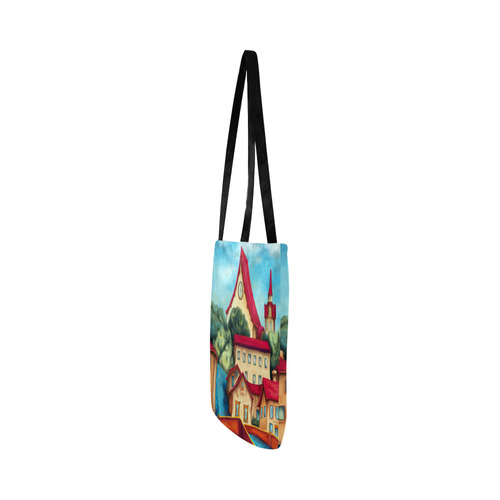 Red roofs Reusable Shopping Bag Model 1660 (Two sides)