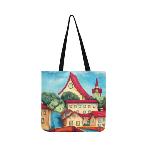 Red roofs Reusable Shopping Bag Model 1660 (Two sides)