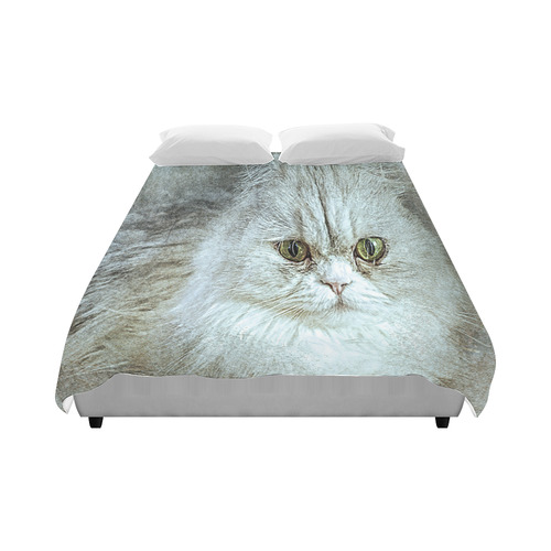 Persian White Cat Duvet Cover 86"x70" ( All-over-print)