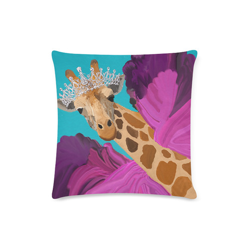 Lucy the Giraffe Custom Zippered Pillow Case 16"x16"(Twin Sides)