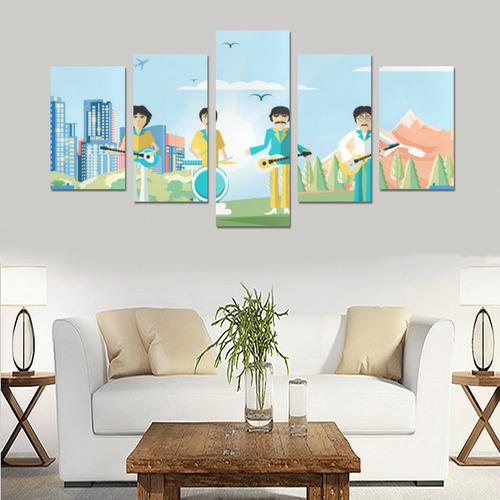 Musicians Playing Musical Canvas Print Sets C (No Frame)