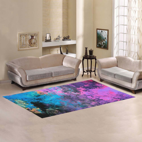 abstraction colors Area Rug 7'x3'3''