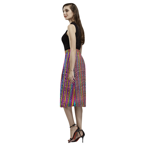 Star fall in  retro peacock colors Aoede Crepe Skirt (Model D16)