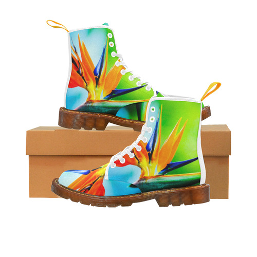 Bird of Paradise Flower Nature Floral Martin Boots For Women Model 1203H