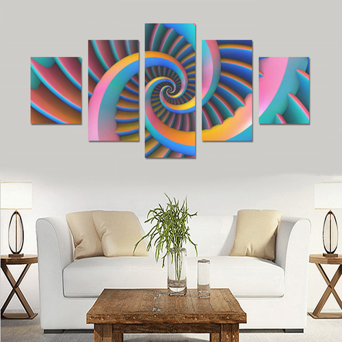 Opposing Spirals Canvas Print Sets B (No Frame)