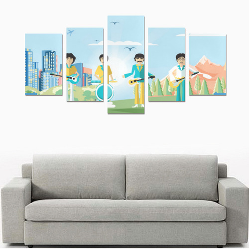 Musicians Playing Musical Canvas Print Sets C (No Frame)