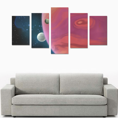 Jupiter Planet Canvas Print Sets C (No Frame)