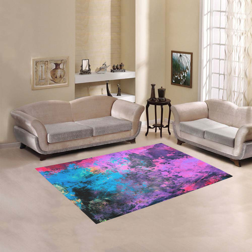 abstraction colors Area Rug 5'3''x4'