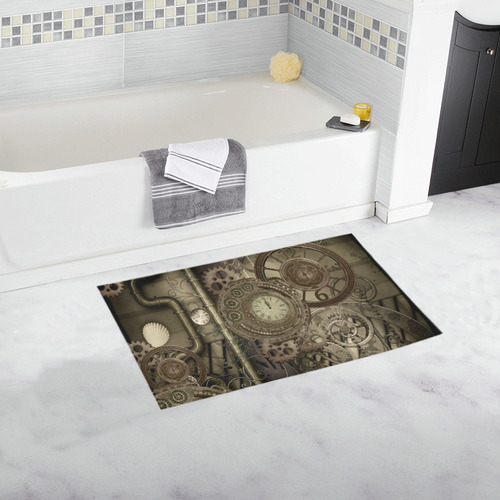 Awesome steampunk design Bath Rug 16''x 28''