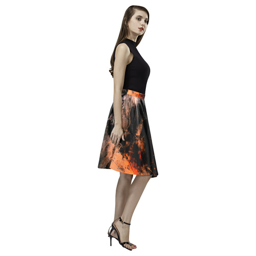 abstraction colors Melete Pleated Midi Skirt (Model D15)