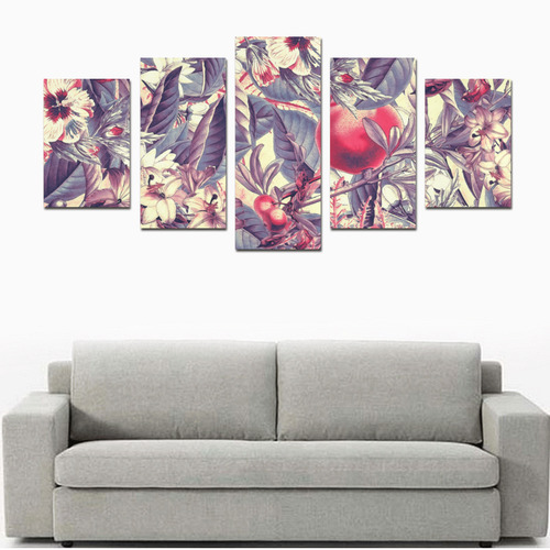 flowers 5 Canvas Print Sets D (No Frame)