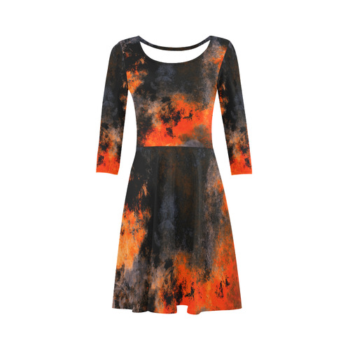 abstraction colors 3/4 Sleeve Sundress (D23)