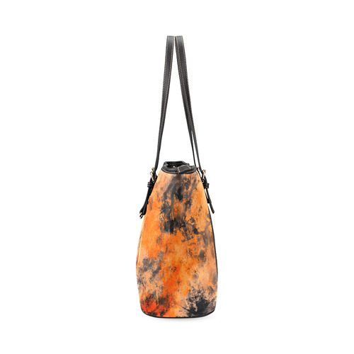 abstraction colors Leather Tote Bag/Large (Model 1640)