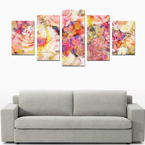 flora 5 Canvas Print Sets D (No Frame)