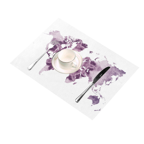 map of the world Placemat 14’’ x 19’’ (Set of 6)