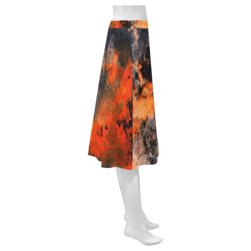 abstraction colors Mnemosyne Women's Crepe Skirt (Model D16)