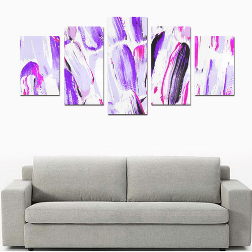 Lavendar Sugarcane Canvas Print Sets D (No Frame)