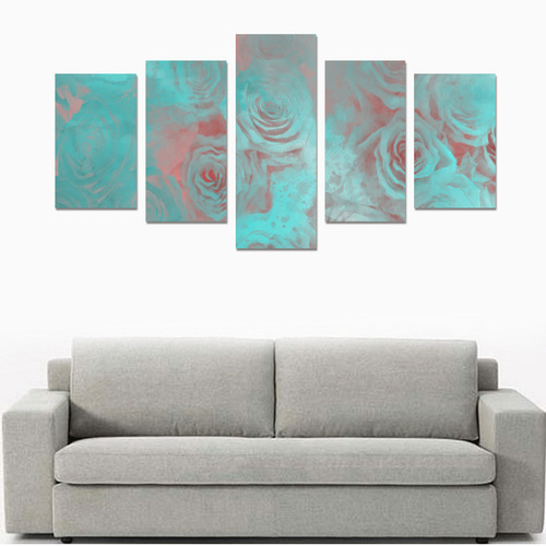flowers roses Canvas Print Sets C (No Frame)