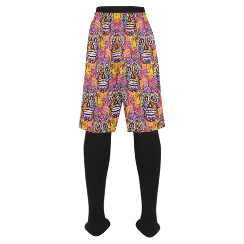 Los muertos Popart by Nico Bielow Men's Swim Trunk (Model L21)