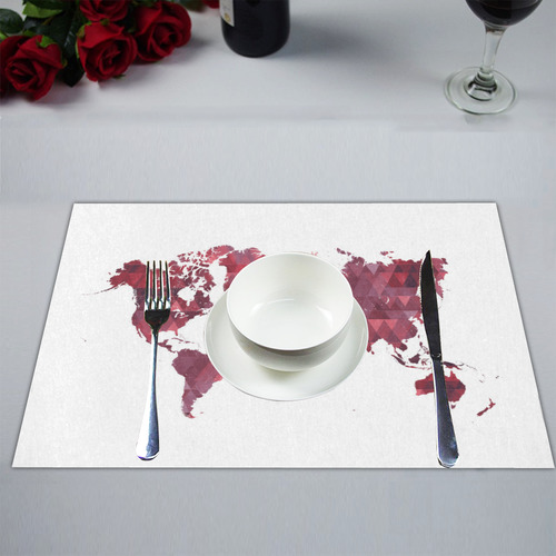 map of the world Placemat 14’’ x 19’’ (Set of 6)