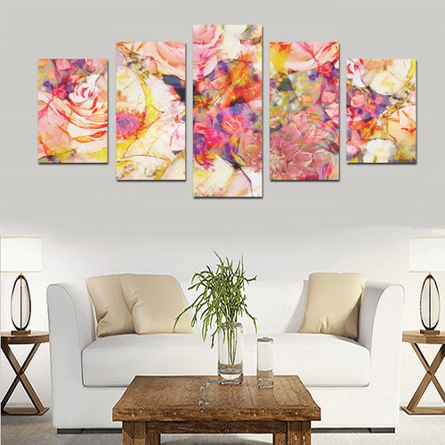 flora 5 Canvas Print Sets D (No Frame)