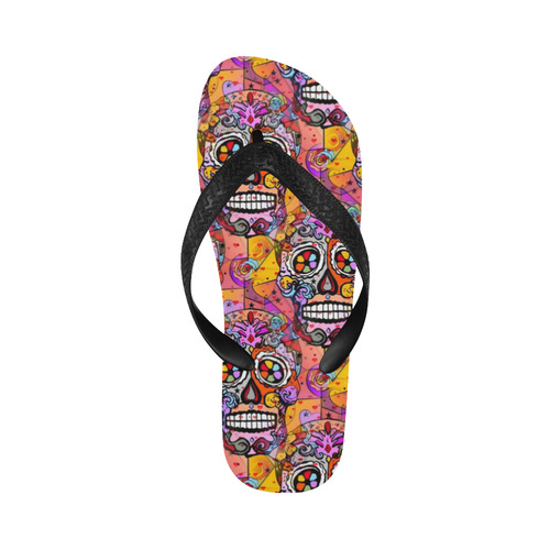 Los muertos Popart by Nico Bielow Flip Flops for Men/Women (Model 040)