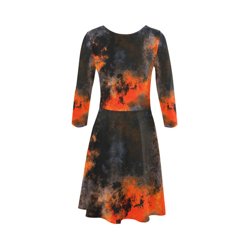 abstraction colors 3/4 Sleeve Sundress (D23)