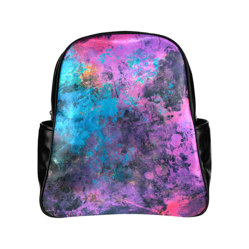 abstraction colors Multi-Pockets Backpack (Model 1636)