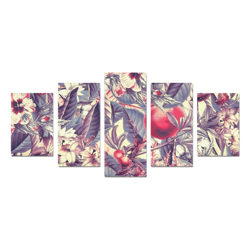 flowers 5 Canvas Print Sets D (No Frame)